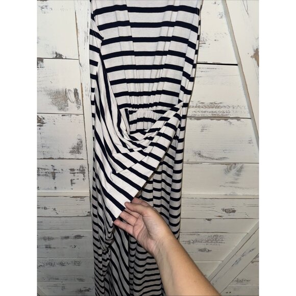 Free People FP Beach Dress Womens Capri Stripe Midi Navy White Boho Size XS - Picture 9 of 13